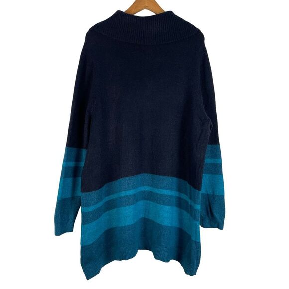 Lane Bryant Colorblock Stripe Cowl Neck Long Sleeve Knit Sweater Size 18/20 NEW - Picture 6 of 9